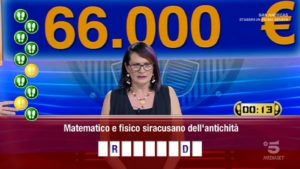 Caduta libera gioco finale 13 settembre 2018 Concetta