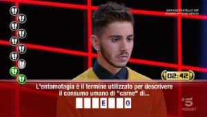 Caduta Libera gioco finale 8 novembre 2018 Nicolò