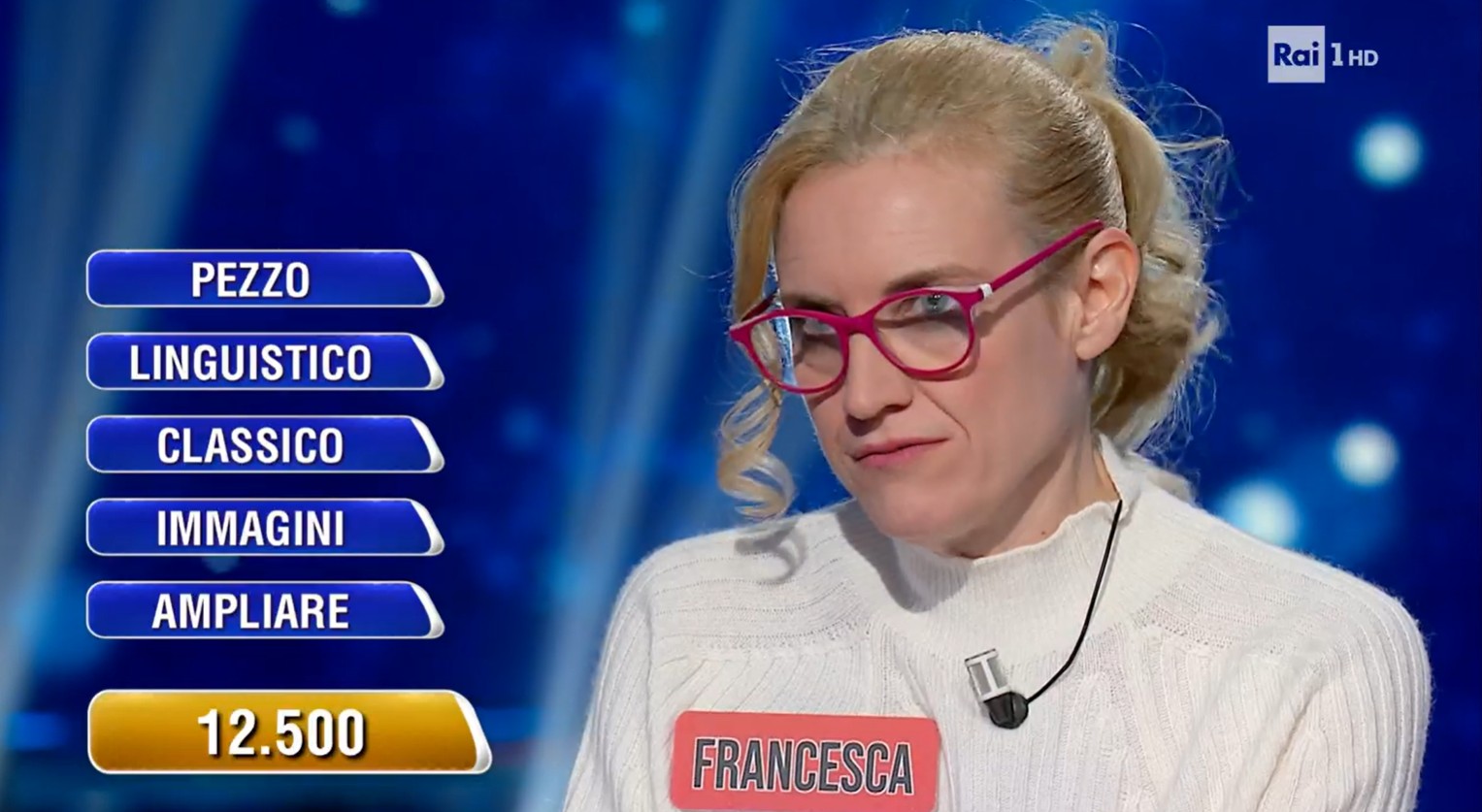 Video l’Eredità 26 dicembre 2024: Francesca di Teramo vince 12.500 euro